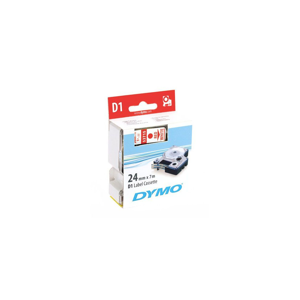 Dymo ruban 24mm x 7m - Rouge/blanc DI5371
