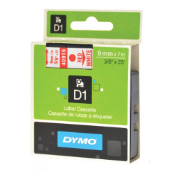 Dymo ruban 9mm - Rouge/blanc DI40913