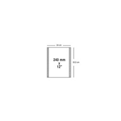 Papier Listing blanc 3 exemplaires 240x12 - carton de 1000
