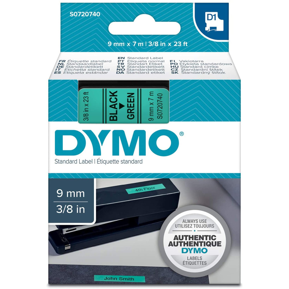 Dymo ruban 9mm - Noir/vert S0720740