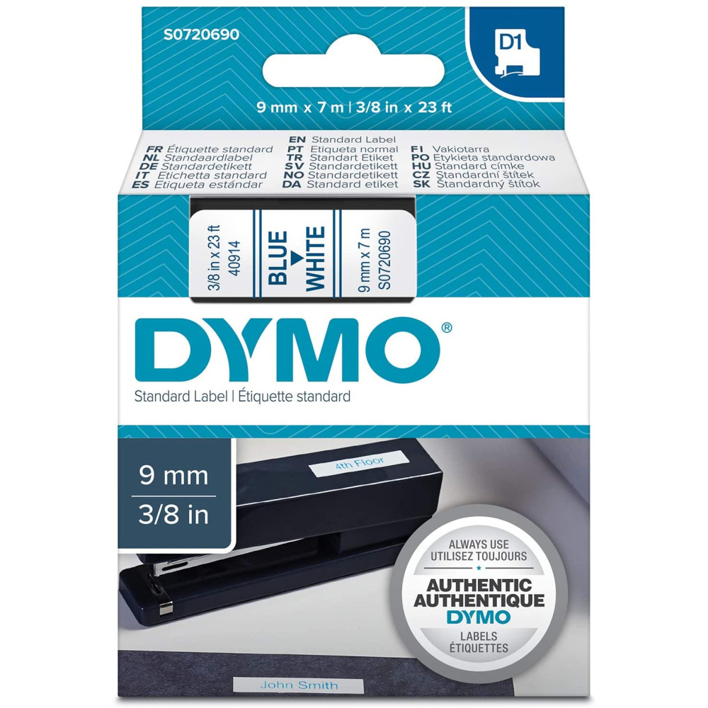 Dymo ruban 9mm - Bleu/blanc S0720690