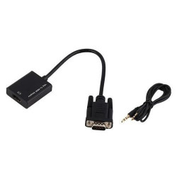 Adaptateur convertisseur VGA Vers HDMI Audio-Video PC DVD HD