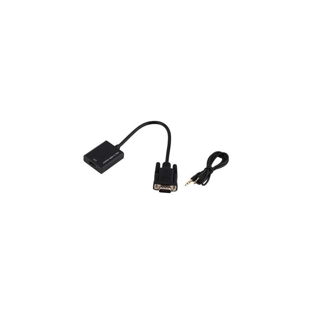 Adaptateur convertisseur VGA Vers HDMI Audio-Video PC DVD HD