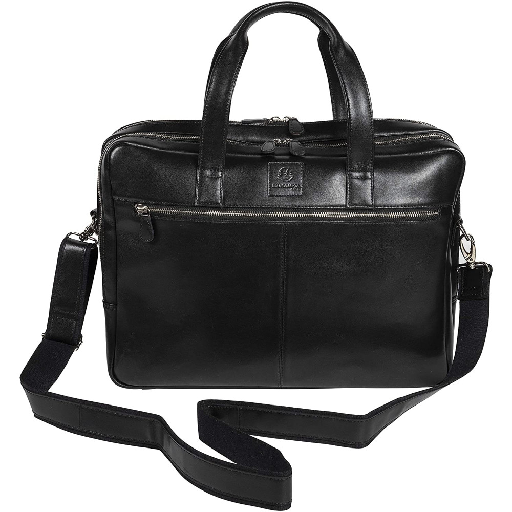 Sacoche ordinateur double exactive cuir