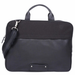Sac informatique bi-matière noir
