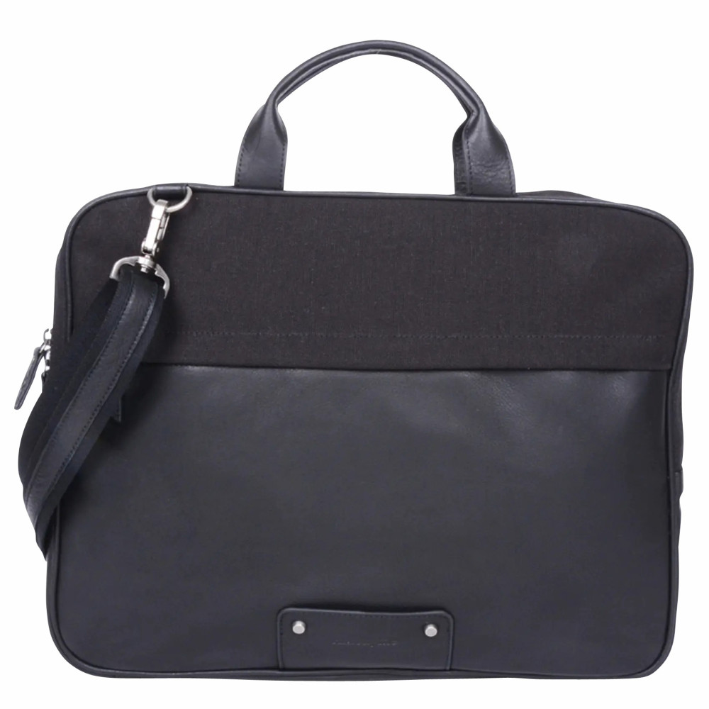 Sac informatique bi-matière noir