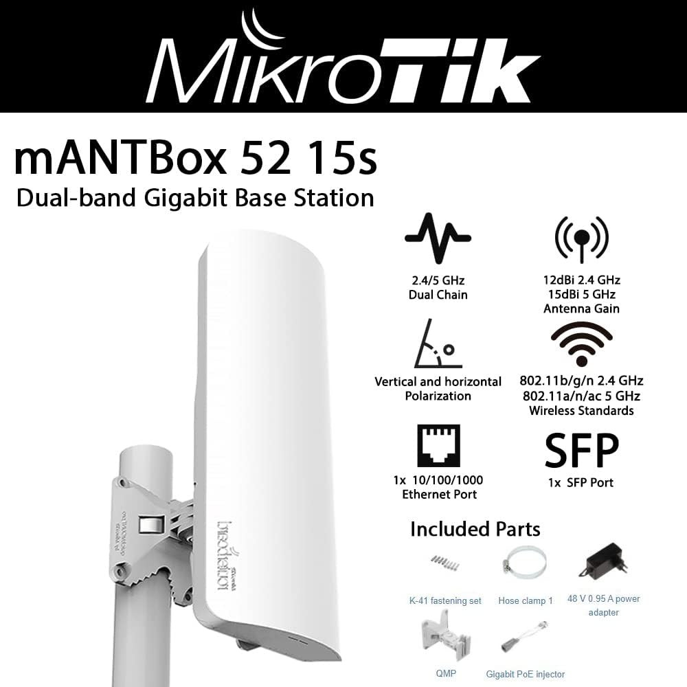 Point D'accès Bi-bande MikroTik MANTBox 52 15s