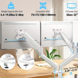 Support écran PC Double Ecrans Pivotant
