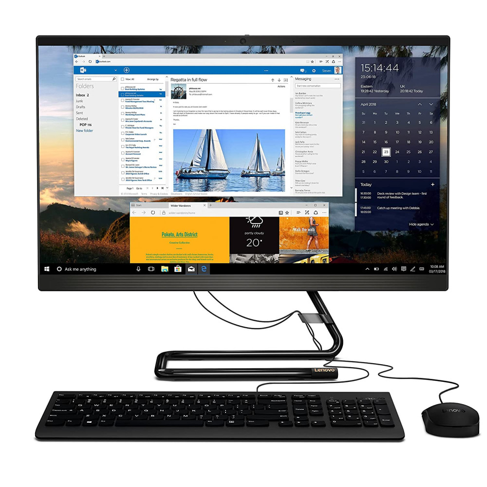 Ordinateur de Bureau Tout en Un Lenovo IDEAPAD 24 Core I3 / 4