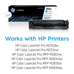 Cartouche de Toner HP 206A (W2111A) cyan - Bleu