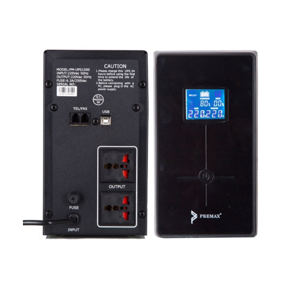 Onduleur Premax 1200VA Monophasé - PM-UPS1200 Onduleur Premax 1200VA Monophasé - PM-UPS1200