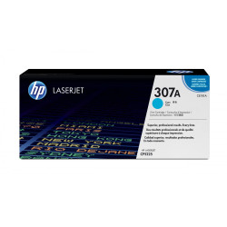 Cartouche de toner HP 307A (CE741A) Cyan - bleu