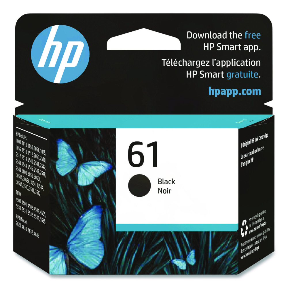 Cartouches D'encre HP 61 Noir (CH561WN)