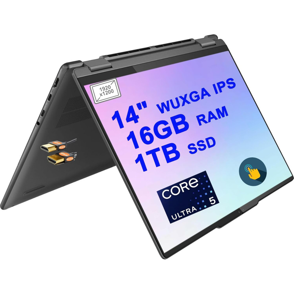 Ordinateur portable Lenovo Yoga 7 14 2-en-1 AI PC 14" WUXGA IPS