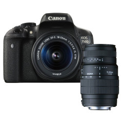 Appareil Photo Reflex Canon EOS 750D + Objectif 18-55 mm
