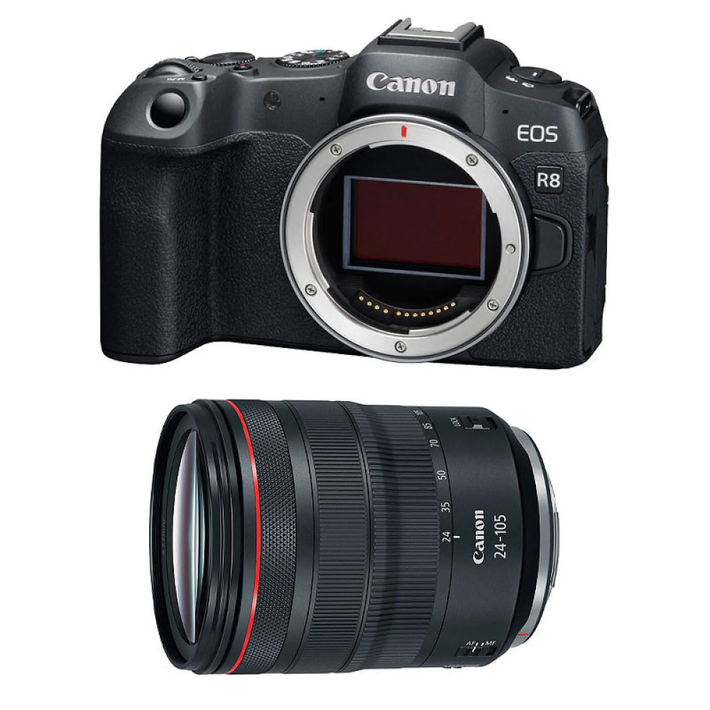 Appareil Photo Numérique Hybride Canon EOS R8 + Objectif Canon
