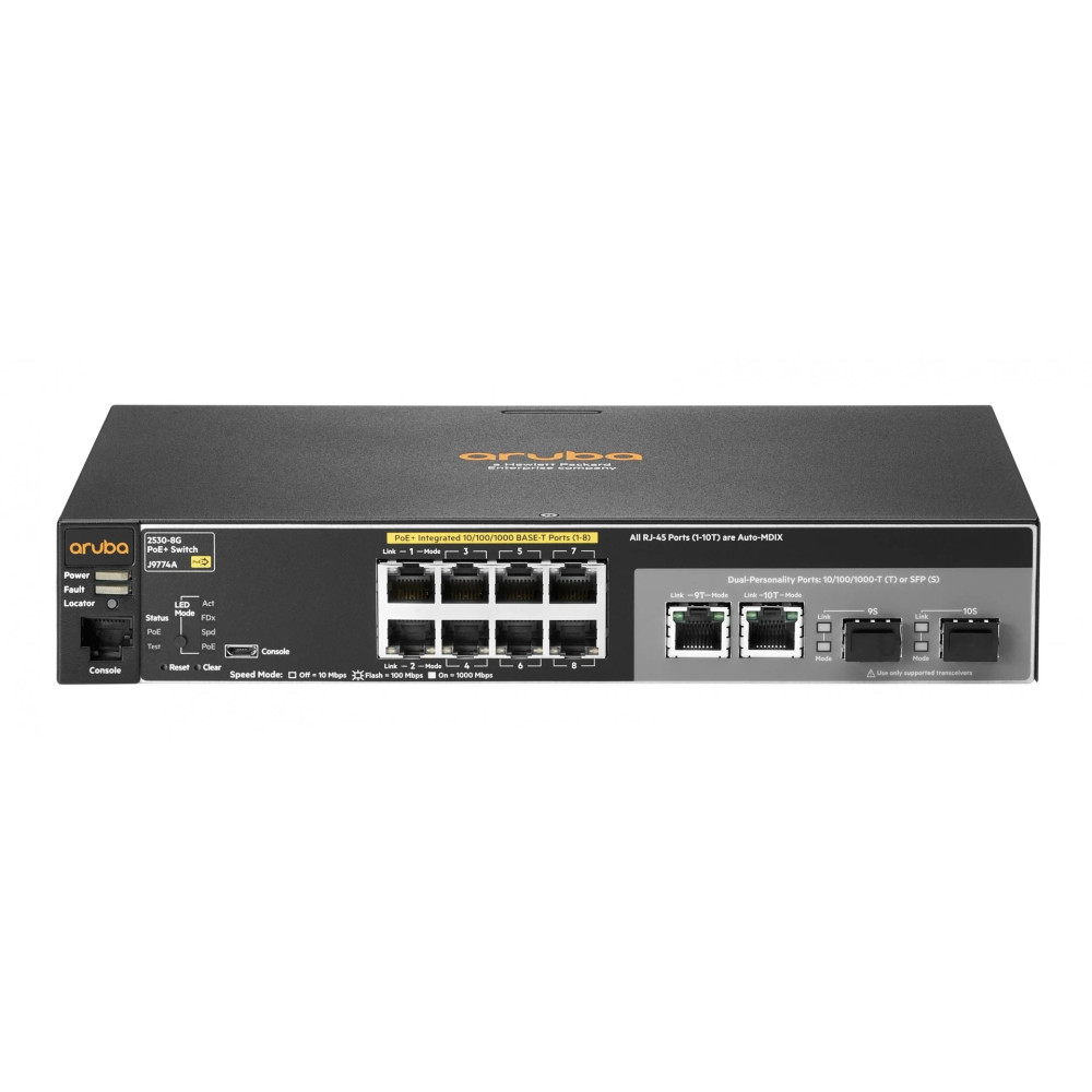 HPE Aruba 2530 8G PoE+ (10/100/1000) J9774A - Switch Aruba 8