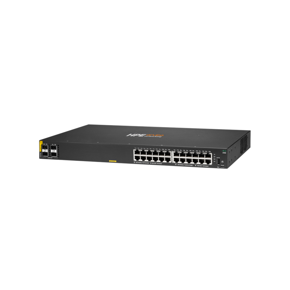 HPE Networking 6100 24G Class4 PoE 4SFP+ 370W JL677A - Switch