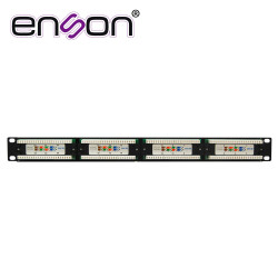 Panneau de Brassage 24 Ports Rj45 CAT 5 Equipe - ENS-PA24P5E