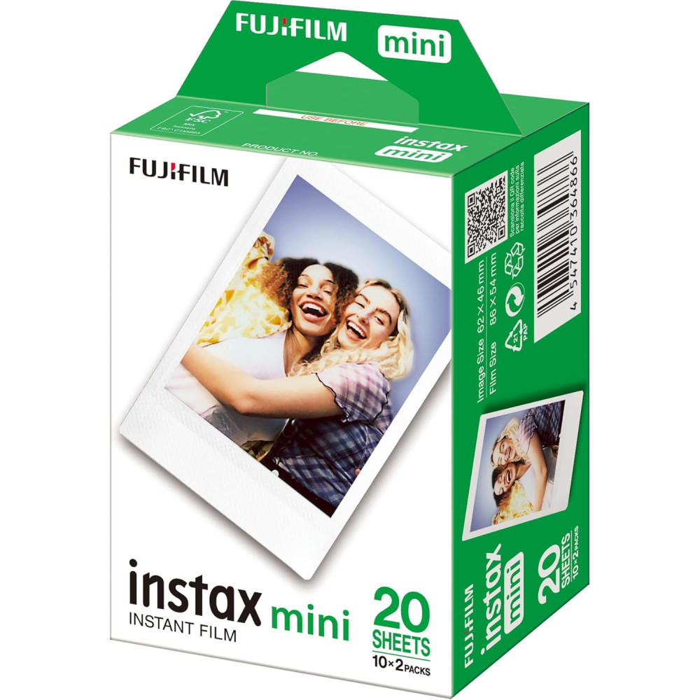 Pack de 20 Feuilles Pour les appareils Fujifilm Mini – Blanc Pack de 20 Feuilles Pour les appareils Fujifilm Mini – Blanc