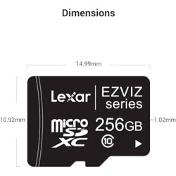 Carte Mémoire microSDHC, EZVIZ Carte Micro SD 256Go, Vitesse de