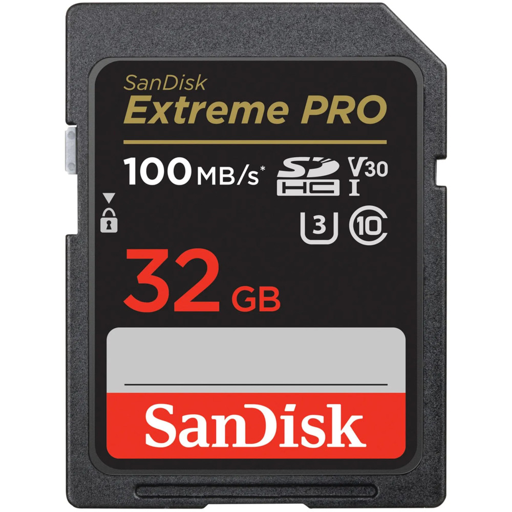 Carte Mémoire SDHC Sandisk Extreme Pro 32 Go jusqu'à 100 Mo/s