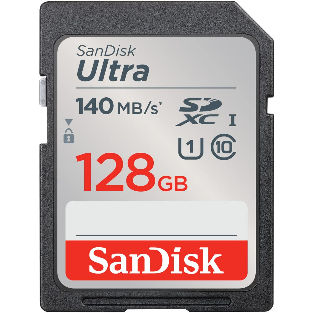 Carte memoire SanDisk Ultra 128 Go SDXC, avec jusqu'à 140 Mo/s