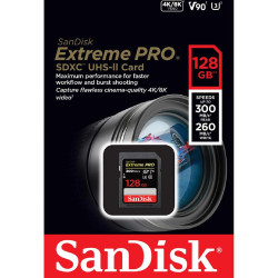 Carte mémoire SDXC SanDisk Extreme PRO 128 Go jusqu'à 300Mo /