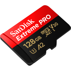 Carte Mémoire SanDisk Extreme PRO microSDXC 128 Go + Adaptateur