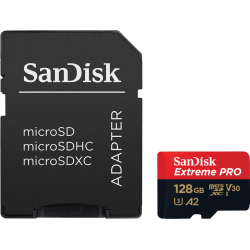 Carte Mémoire SanDisk Extreme PRO microSDXC 128 Go + Adaptateur