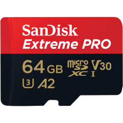 Carte Mémoire microSDXC SanDisk Extreme PRO 64 Go + Adaptateur