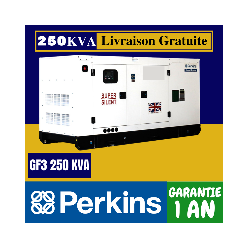 Groupe électrogène Perkins GF3 250 KVA