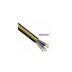 Câble électrique rigide U-1000 R2V 5G2.5² B/N/M/B/VJ -