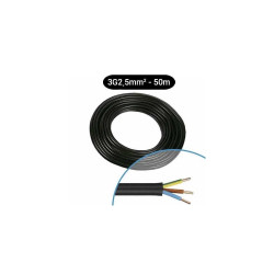 Câble électrique rigide U-1000 R2V 3G2,5 B/M/VJ -