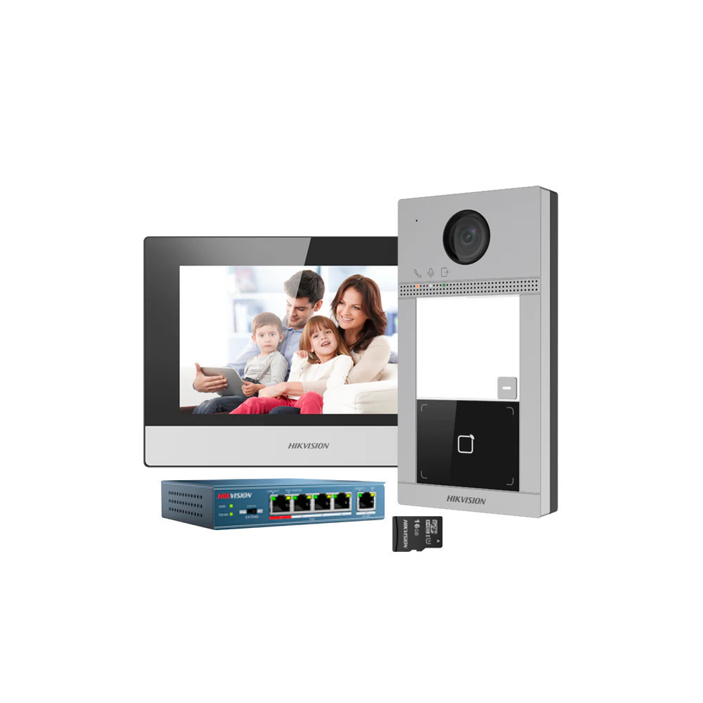 Kit d'interphone vidéo IP Hikvision - DS-KIS604P(C)