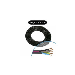 Câble électrique rigide U-1000 R2V 5G1.5² N/M/G/B/VJ -