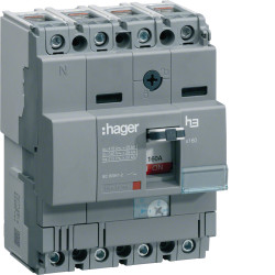 Disjoncteur boîtier moulé x160 4P 25kA 125A Hager - HHA126H