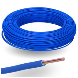Fil électrique rigide H07VU 1.5² bleu - Couronne/Rouleau de
