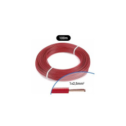 Fil électrique rigide H07VU 2.5² rouge - Couronne/Rouleau de