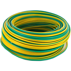 Fil électrique rigide H07VR 16² vert/jaune - Couronne/Rouleau