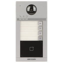 Station de porte en métal pour villa à 4 boutons Hikvision -