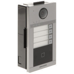 Station de porte en métal pour villa à 4 boutons Hikvision -