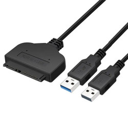 Adaptateur USB 3.0 SATA Pour Disque Dur & SSD SATA 2.5″ – Noir