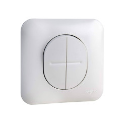 Double va et vient - 10AX - avec griffes avec plaque Ovalis