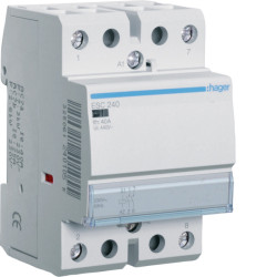 Contacteur sans commande manuelle 40A, 2F, 230V - Hager - ESC240