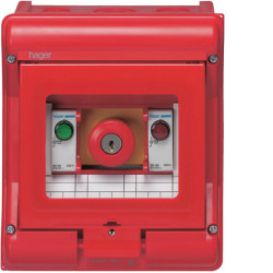 Coffret sécurité Vector IP55 IK07 cl.II équipé coup de poing