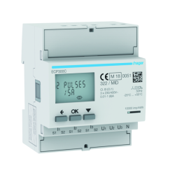 Compteur d'énergie triphasé indirect 5A sortie impulsionnelle