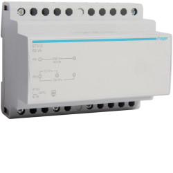 Transformateur sécurité 63VA 230V-12 à 24V - Hager - ST315