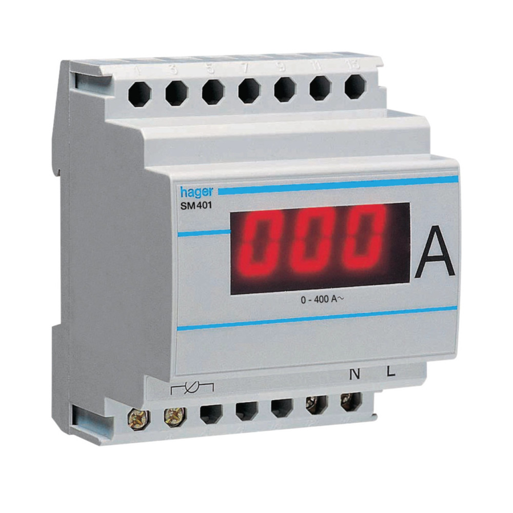 Ampéremètre digital 0-400A branchement sur transformateur de