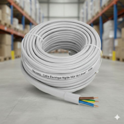 Cable Electrique Rigide VGV 3G2.5mm² rouleau de 100M - Nexans -